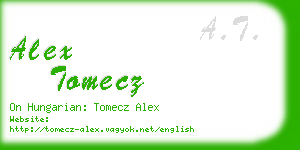 alex tomecz business card